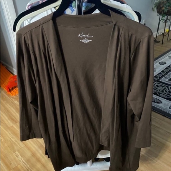 Karen Scott Women's Brown Lightweight Cardigan Top Size XL - Picture 1 of 4